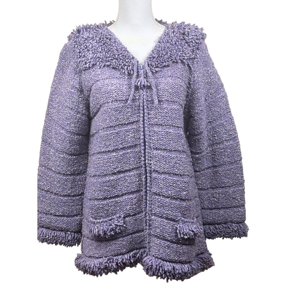 Rainforest Blues zip‎ front sweater, Ecuador, artisan, folksy, cozy, chunky
